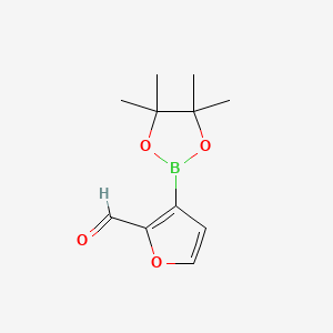 molecular formula C11H15BO4 B1340966 3-(4,4,5,5-Tetramethyl-1,3,2-dioxaborolan-2-YL)furan-2-carbaldehyde CAS No. 1055881-23-6