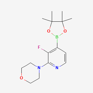 molecular formula C15H22BFN2O3 B1340969 4-(3-氟-4-(4,4,5,5-四甲基-1,3,2-二氧杂硼环-2-基)吡啶-2-基)吗啉 CAS No. 957198-29-7