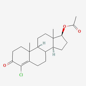 [(9S,14S,17S)-4-chloro-10,13-dimethyl-3-oxo-1,2,6,7,8,9,11,12,14,15,16,17-dodecahydrocyclopenta[a]phenanthren-17-yl] acetate