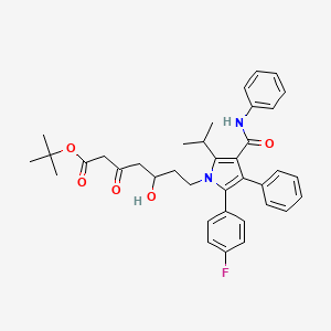 tert-butyl 7-[2-(4-fluorophenyl)-3-phenyl-4-(phenylcarbamoyl)-5-propan-2-ylpyrrol-1-yl]-5-hydroxy-3-oxoheptanoate