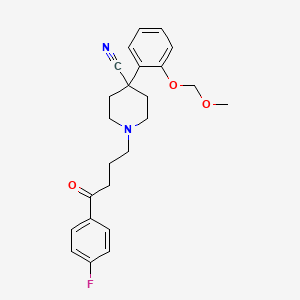 4-Piperidinenitrile, 1-(3-(p-fluorobenzoyl)propyl)-4-(2-(methoxymethoxy)phenyl)-