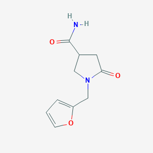 molecular formula C10H12N2O3 B1340973 1-(Furan-2-ylmethyl)-5-oxopyrrolidine-3-carboxamide CAS No. 910443-32-2