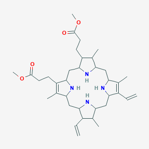 Methyl 3-[8,13-bis(ethenyl)-18-(3-methoxy-3-oxopropyl)-3,7,12,17-tetramethyl-1,2,3,4,5,6,9,10,11,12,13,14,15,16,19,20,21,22,23,24-icosahydroporphyrin-2-yl]propanoate