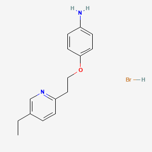 molecular formula C15H19BrN2O B13409763 4-[2-(5-Ethyl-2-pyridinyl)]ethoxyaniline hydrobromide 