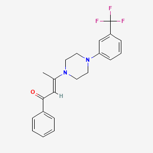 1-Phenyl-3-(4-(3-(trifluoromethyl)phenyl)-1-piperazinyl)-2-buten-1-one