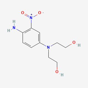 molecular formula C10H15N3O4 B13409789 2,2'-[(4-Amino-3-nitrophenyl)imino]bisethanol CAS No. 29705-39-3