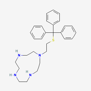 molecular formula C29H38N4S B13409816 1-[2-[(Triphenylmethyl)thio]ethyl]-1,4,7,10-tetraazacyclododecane 