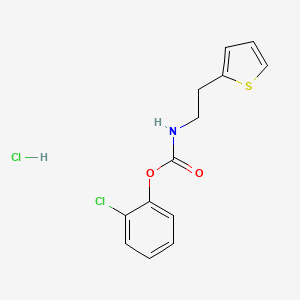 (2-chlorophenyl) N-(2-thiophen-2-ylethyl)carbamate;hydrochloride