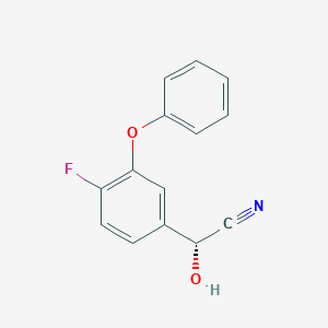 molecular formula C14H10FNO2 B13409826 (R)-4-Fluoro-3-phenoxybenzaldehyde Cyanhydrine 