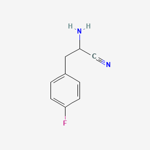 molecular formula C9H9FN2 B13409833 2-Amino-3-(4-fluorophenyl)propanenitrile CAS No. 753414-47-0