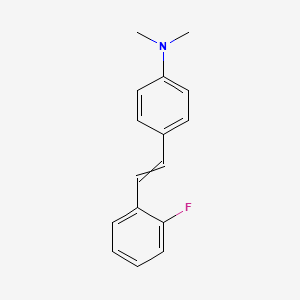 molecular formula C16H16FN B13409842 2'-Fluoro-4-dimethylaminostilbene CAS No. 959-73-9