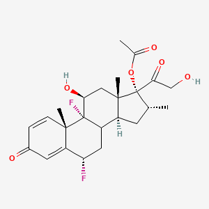 [(6S,9R,10S,11S,13S,14S,16R,17R)-6,9-difluoro-11-hydroxy-17-(2-hydroxyacetyl)-10,13,16-trimethyl-3-oxo-6,7,8,11,12,14,15,16-octahydrocyclopenta[a]phenanthren-17-yl] acetate