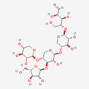 molecular formula C25H42O21 B13409850 Araf(a1-3)[Xyl(b1-4)]Xyl(b1-4)Xyl(b1-4)aldehydo-Xyl 