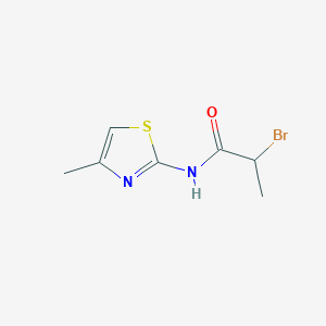 molecular formula C7H9BrN2OS B1340989 2-溴-N-(4-甲基-1,3-噻唑-2-基)丙酰胺 CAS No. 879609-86-6