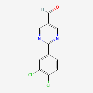 molecular formula C11H6Cl2N2O B13409920 2-(3,4-Dichlorophenyl)pyrimidine-5-carboxaldehyde 