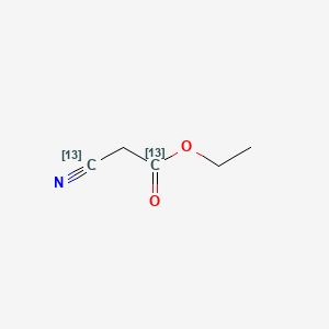 molecular formula C5H7NO2 B13409924 Ethyl Cyanoacetate-13C2 