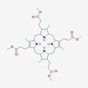 Methyl 3-[7,12,17-tris(3-methoxy-3-oxopropyl)-3,8,13,18-tetramethyl-1,2,3,4,5,6,9,10,11,12,13,14,15,16,19,20,21,22,23,24-icosahydroporphyrin-2-yl]propanoate