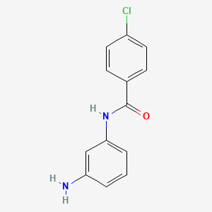 molecular formula C13H11ClN2O B1340994 N-(3-aminophenyl)-4-chlorobenzamide CAS No. 905811-04-3