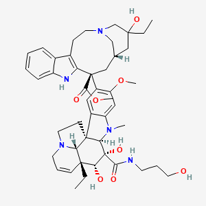 molecular formula C46H61N5O8 B13409952 Vindesine N-(3-Hydroxypropyl)amide 