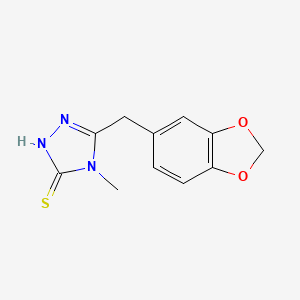 5-Benzo[1,3]dioxol-5-ylmethyl-4-methyl-4H-[1,2,4]triazole-3-thiol