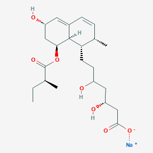 sodium;(3R)-7-[(1S,2S,6S,8S,8aR)-6-hydroxy-2-methyl-8-[(2S)-2-methylbutanoyl]oxy-1,2,6,7,8,8a-hexahydronaphthalen-1-yl]-3,5-dihydroxyheptanoate