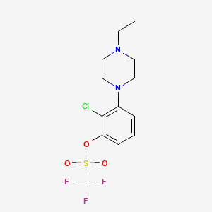 molecular formula C13H16ClF3N2O3S B13410007 [2-chloro-3-(4-ethylpiperazin-1-yl)phenyl] trifluoromethanesulfonate 