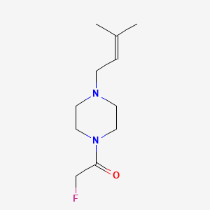 molecular formula C11H19FN2O B13410010 2-Fluoro-1-[4-(3-methyl-2-buten-1-yl)-1-piperazinyl]ethanone CAS No. 76825-94-0