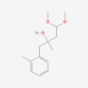 molecular formula C14H22O3 B13410050 alpha-(2,2-Dimethoxyethyl)-alpha,2-dimethylbenzeneethanol 