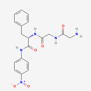 molecular formula C19H21N5O5 B13410064 Glycylglycyl-N-(4-nitrophenyl)-L-phenylalaninamide CAS No. 74569-67-8