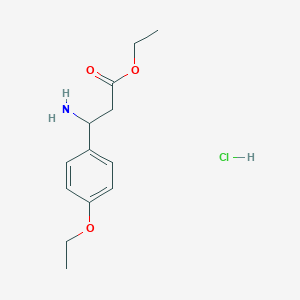 molecular formula C13H20ClNO3 B1341009 Ethyl 3-amino-3-(4-ethoxyphenyl)propanoate hydrochloride CAS No. 147524-76-3