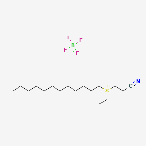 (1-Cyano-2-propanyl)(dodecyl)ethylsulfonium tetrafluoroborate