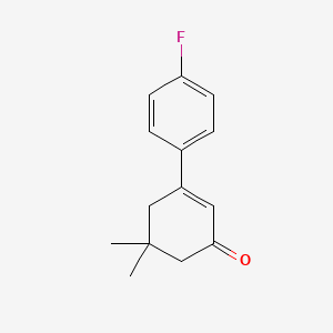 molecular formula C14H15FO B13410144 5,5-Dimethyl-3-(4-fluorophenyl)cyclohex-2-en-1-one CAS No. 72036-55-6