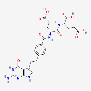 molecular formula C25H28N6O9 B13410165 Pemetrexed L-Glutamyl-L-glutamic Acid 