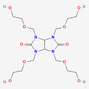 molecular formula C16H30N4O10 B13410200 Imidazo[4,5-d]imidazole-2,5(1H,3H)-dione, tetrahydro-1,3,4,6-tetrakis[(2-hydroxyethoxy)methyl]- CAS No. 67846-63-3