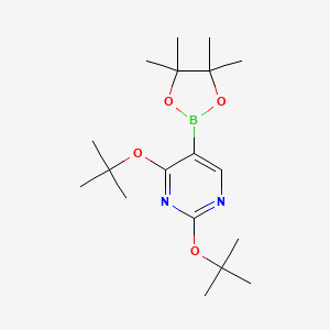 molecular formula C18H31BN2O4 B13410221 2,4-Di(tert-butoxy)pyrimidine-5-boronic acid pinacol ester 