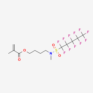 molecular formula C14H16F11NO4S B13410226 4-[Methyl[(undecafluoropentyl)sulfonyl]amino]butyl methacrylate CAS No. 67906-40-5