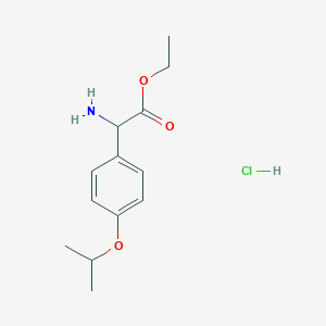 molecular formula C13H20ClNO3 B1341024 Ethyl amino(4-isopropoxyphenyl)acetate hydrochloride 