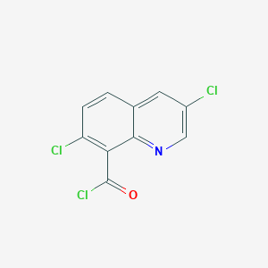 molecular formula C10H4Cl3NO B13410240 3,7-Dichloroquinolin-8-carbonyl Chloride 