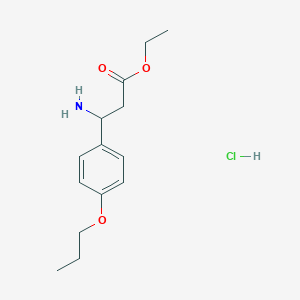 molecular formula C14H22ClNO3 B1341025 Ethyl 3-amino-3-(4-propoxyphenyl)propanoate hydrochloride 
