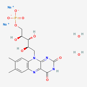 disodium;[(2S,3R,4R)-5-(7,8-dimethyl-2,4-dioxobenzo[g]pteridin-10-yl)-2,3,4-trihydroxypentyl] phosphate;dihydrate