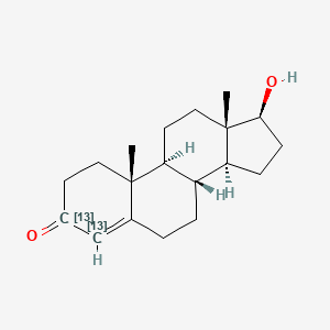 molecular formula C19H28O2 B13410254 Testosterone-3,4-13C2 