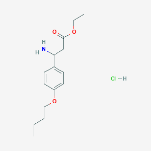 Ethyl 3-amino-3-(4-butoxyphenyl)propanoate hydrochloride