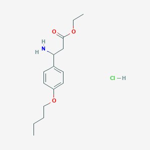 molecular formula C15H24ClNO3 B1341026 Ethyl 3-amino-3-(4-butoxyphenyl)propanoate hydrochloride 