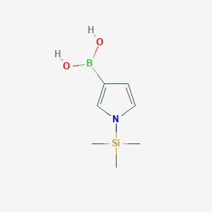 molecular formula C7H14BNO2Si B13410263 1-(Trimethylsilyl)-1H-pyrrol-3-ylboronic acid 