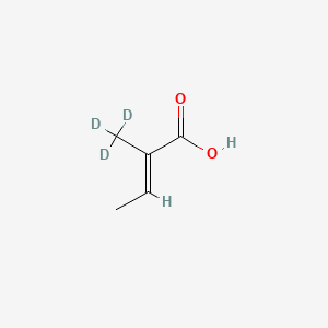 molecular formula C5H8O2 B13410279 Tiglic Acid-d3 (Major) 