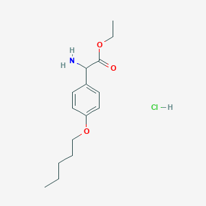Ethyl amino[4-(pentyloxy)phenyl]acetate hydrochloride