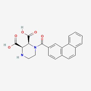 (2S,3R)-1-(phenanthrene-3-carbonyl)piperazine-2,3-dicarboxylic acid