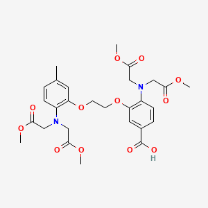 molecular formula C28H34N2O12 B13410302 4-[Bis(2-methoxy-2-oxoethyl)amino]-3-[2-[2-[bis(2-methoxy-2-oxoethyl)amino]-5-methylphenoxy]ethoxy]benzoic acid 