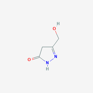 molecular formula C4H6N2O2 B13410325 2,4-dihydro-5-(hydroxymethyl)-3H-Pyrazol-3-one 