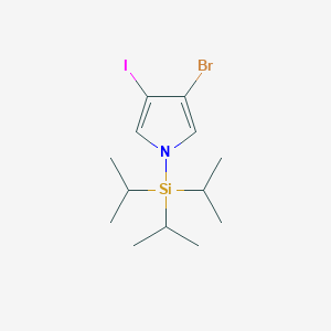 molecular formula C13H23BrINSi B13410328 3-Bromo-4-iodo-1-(triisopropylsilyl)-1H-pyrrole 